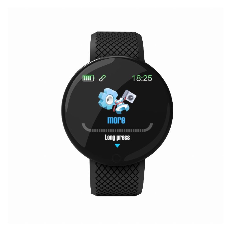 Bracelet Connecté FitPro Rond avec Écran Couleur et Charge USB Intégrée – Noir