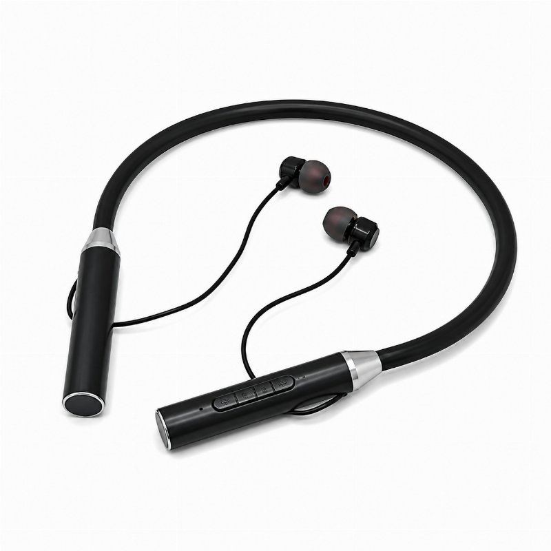 Écouteurs Bluetooth Tour de Cou Sans Fil – Son 12D, Noir