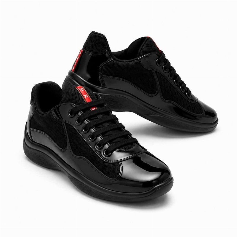 Prada America’s Cup – Sneakers en cuir verni et tissu technique