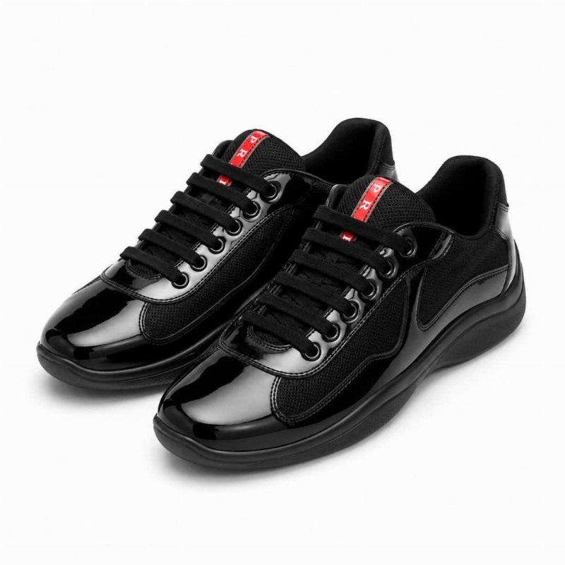 Prada America’s Cup – Sneakers en cuir verni et tissu technique