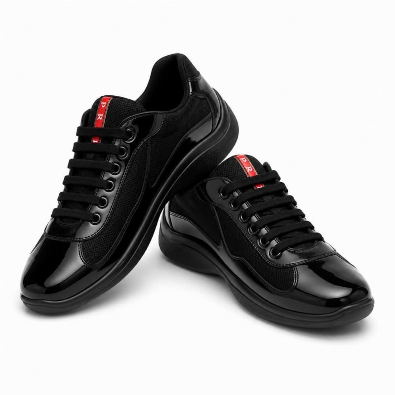 Prada America’s Cup – Sneakers en cuir verni et tissu technique