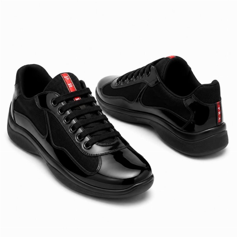 Prada America’s Cup – Sneakers en cuir verni et tissu technique