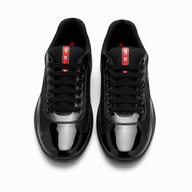 Prada America’s Cup – Sneakers en cuir verni et tissu technique