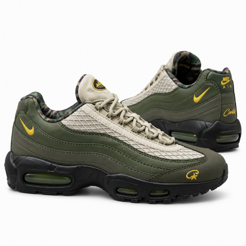 Corteiz x Nike Air Max 95 SP “Gutta Green” – Sneakers Lifestyle à Amorti Air Visible