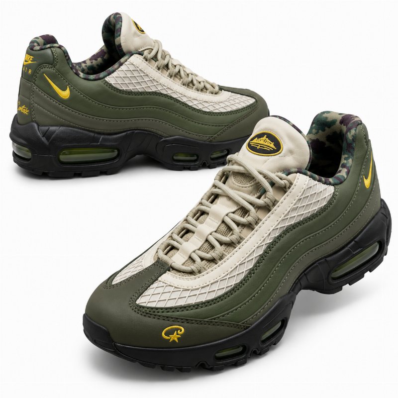 Corteiz x Nike Air Max 95 SP “Gutta Green” – Sneakers Lifestyle à Amorti Air Visible
