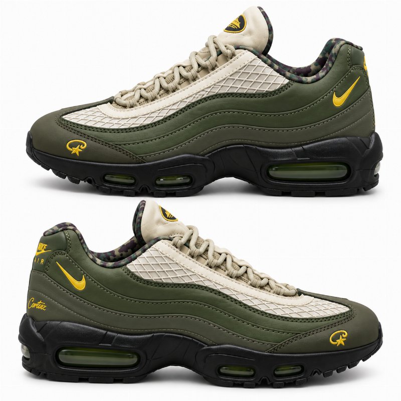Corteiz x Nike Air Max 95 SP “Gutta Green” – Sneakers Lifestyle à Amorti Air Visible