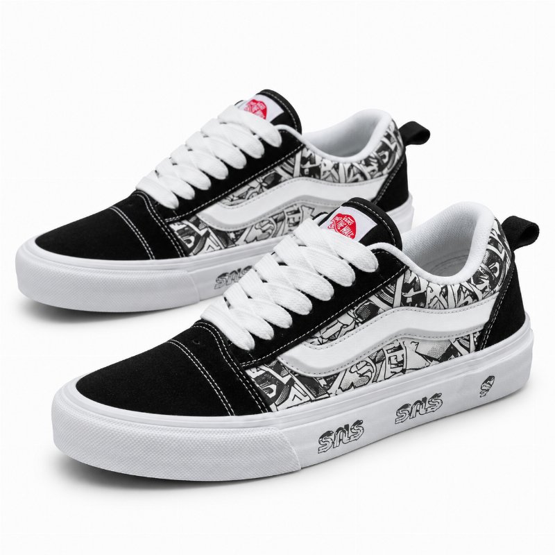 Vans Old Skool x SNS “Black/White Graffiti” – Sneakers Skate Lifestyle à Motifs Graphiques