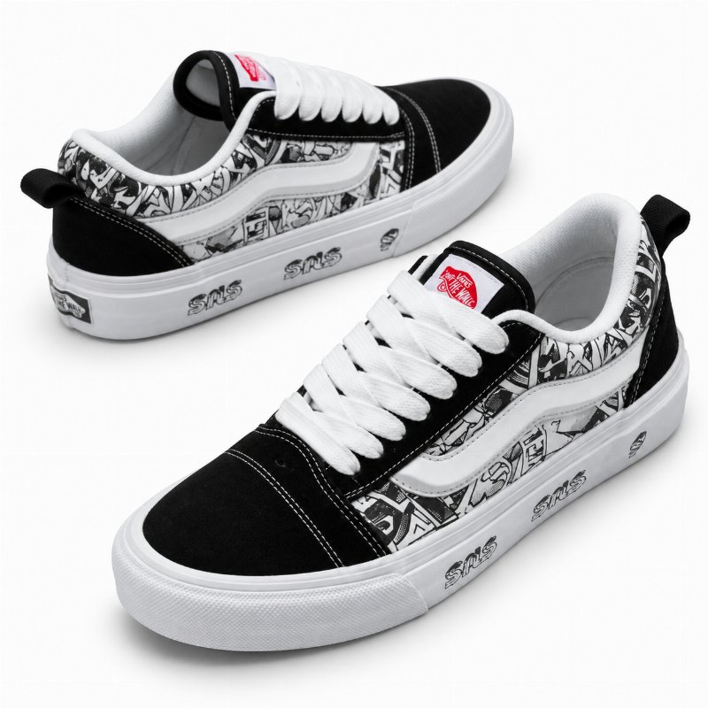 Vans Old Skool x SNS “Black/White Graffiti” – Sneakers Skate Lifestyle à Motifs Graphiques